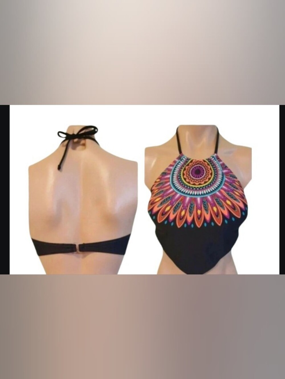 Boho Gypsy Large Beachy Resort Festival Indie Groovy Haltertop Psychedelic